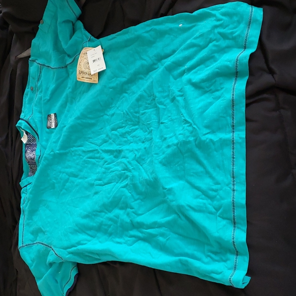 Greenish short sleeve shirt